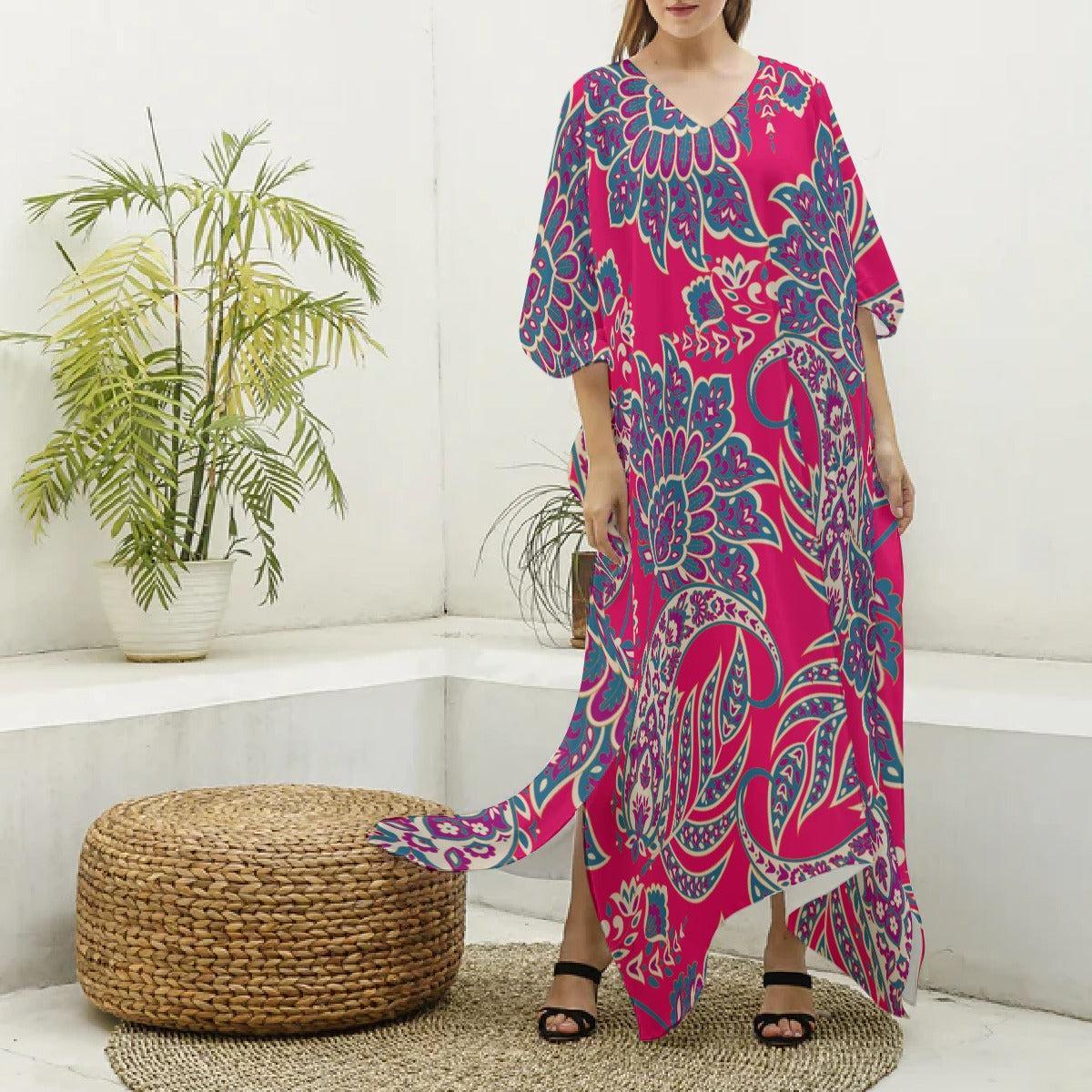 Pink Paisley Club (Kaftan)-Kaftan-Swish Embassy