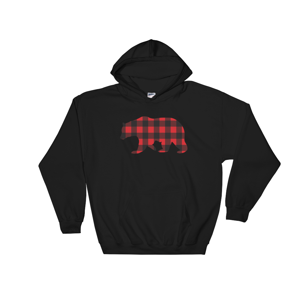 Plaid Bear (Hoodie)-Hoodie-Swish Embassy