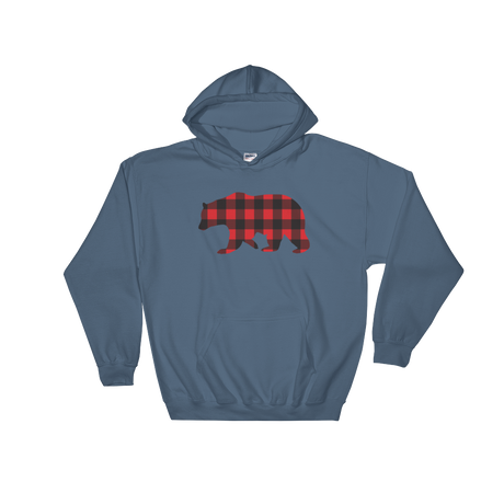 Plaid Bear (Hoodie)-Hoodie-Swish Embassy