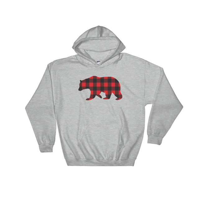 Plaid Bear (Hoodie)-Hoodie-Swish Embassy