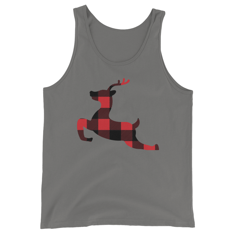 Plaid Reindeer (Tank Top)-Tank Top-Swish Embassy