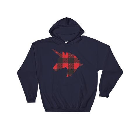 Plaid Unicorn (Hoodie)-Hoodie-Swish Embassy