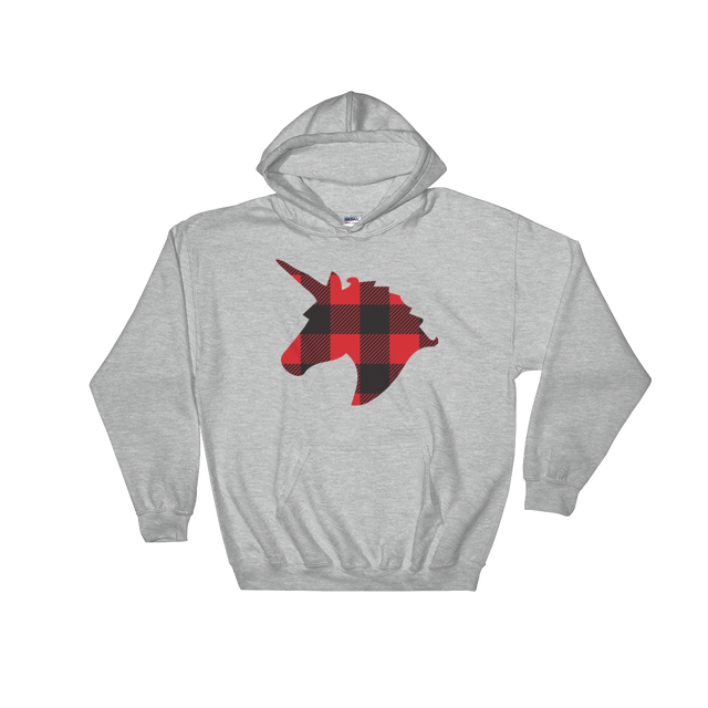 Plaid Unicorn (Hoodie)-Hoodie-Swish Embassy