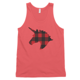 Plaid Unicorn (Tank Top)-Christmas Tank Tops-Swish Embassy
