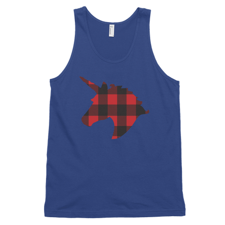 Plaid Unicorn (Tank Top)-Tank Top-Swish Embassy