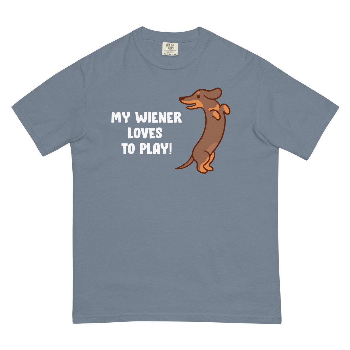 Playful Wiener (Boxy Tee)-Boxy T-Shirt-Swish Embassy