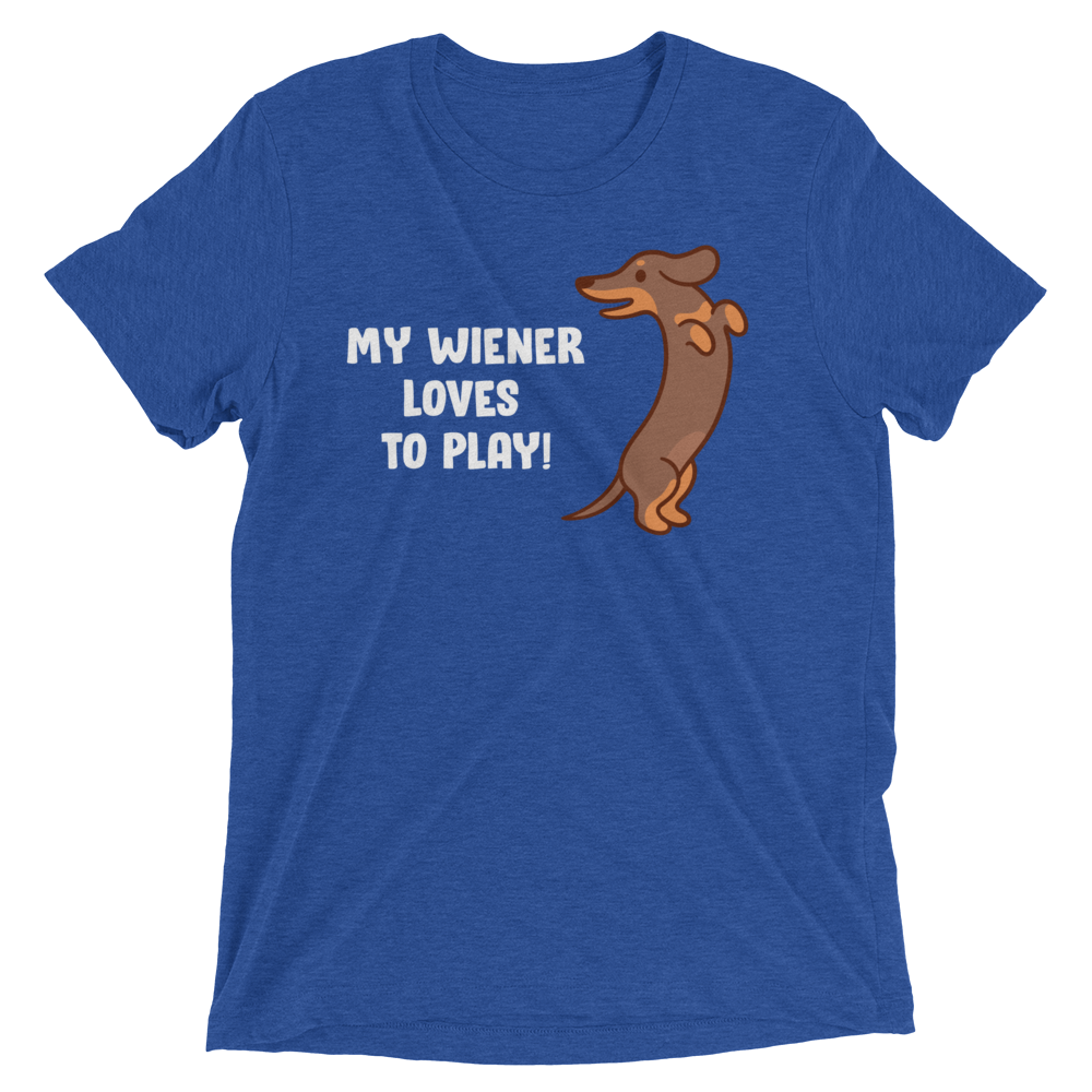 Playful Wiener (Triblend)-Triblend T-Shirt-Swish Embassy