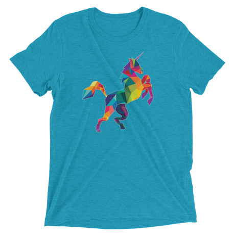 Polygon Unicorn (Triblend)-Triblend T-Shirt-Swish Embassy