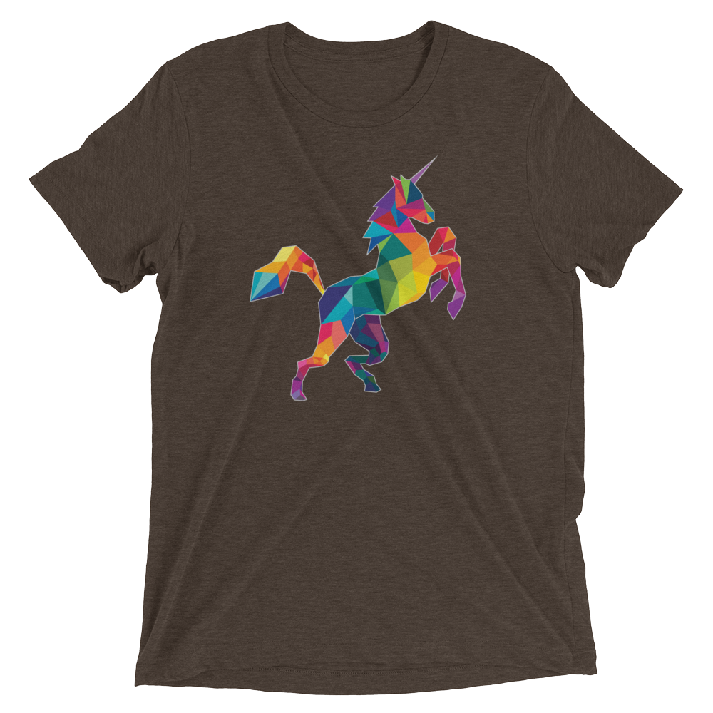 Polygon Unicorn (Triblend)-Triblend T-Shirt-Swish Embassy