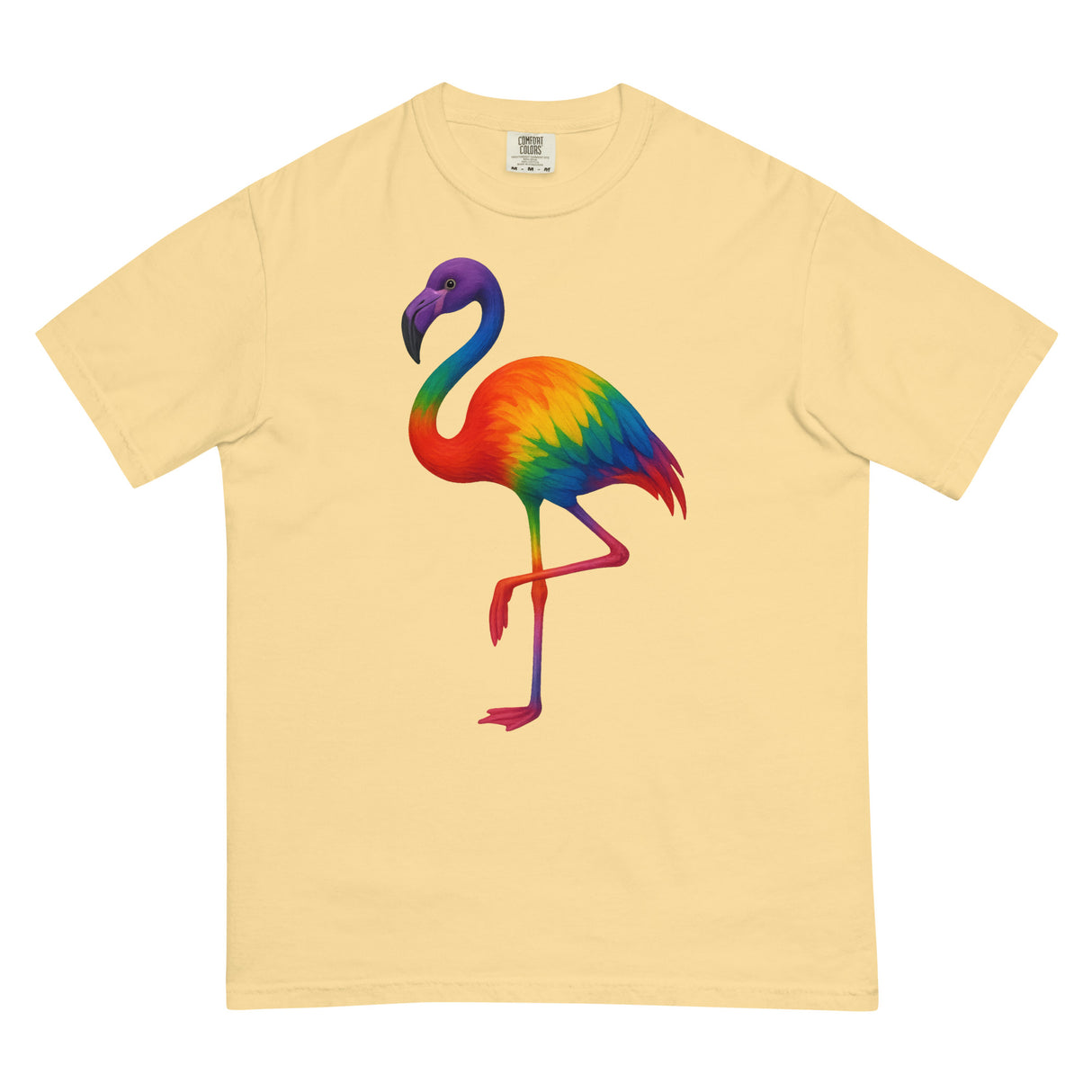 Pride Flamingo (Boxy Tee)-Boxy T-Shirt-Swish Embassy