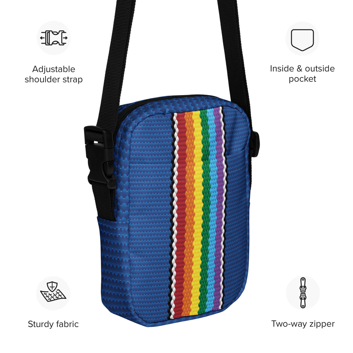 Pride Stripe (Crossbody Bag)-Crossbody Bag-Swish Embassy