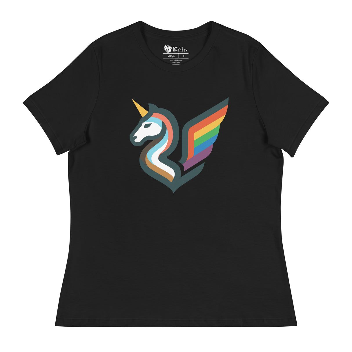 Pride Swishmark (Women's Relaxed T-Shirt)-Women's T-Shirts-Swish Embassy