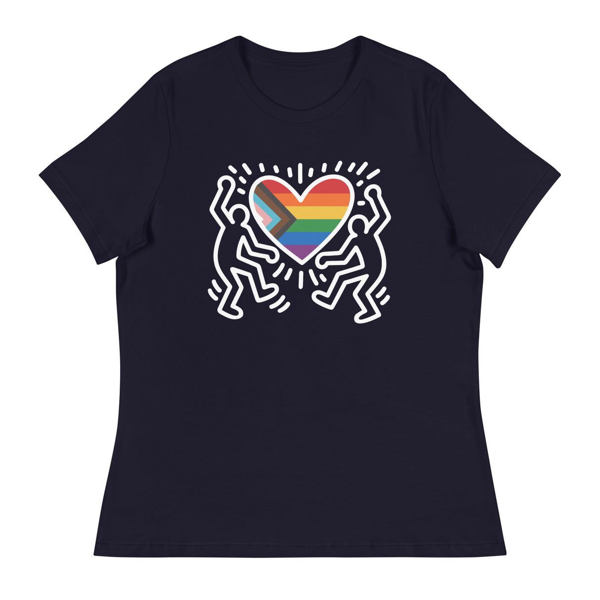 Progress Pride Figures (Women's Relaxed T-Shirt)-Women's T-Shirts-Swish Embassy