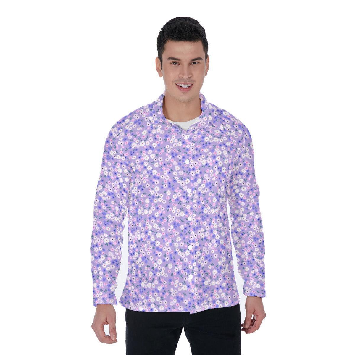 Purple Glory (Long Sleeve Button Shirt)-Long Sleeve Button Shirts-Swish Embassy