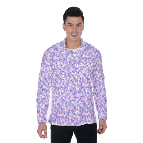 Purple Glory (Long Sleeve Button Shirt)-Long Sleeve Button Shirts-Swish Embassy