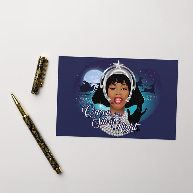 Queen of the Silent Night (Christmas Card)-Greeting Card-Swish Embassy
