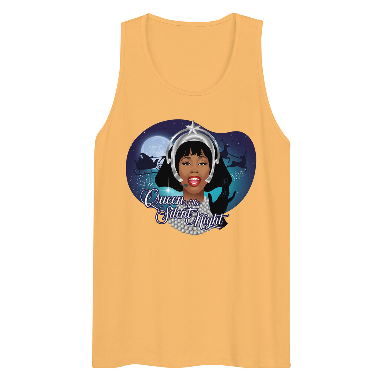 Queen of the Silent Night (Tank top)-Christmas Tank Tops-Swish Embassy