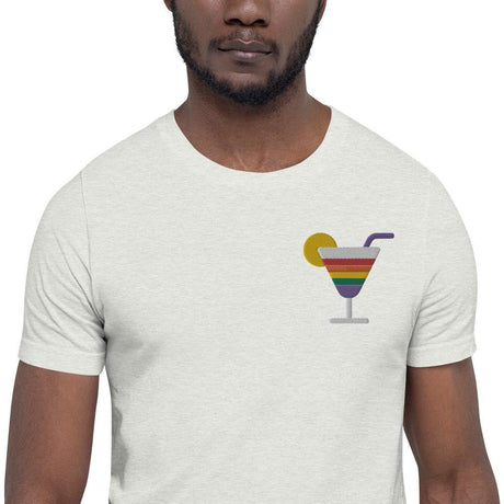 Rainbow Cocktail (Embroidered)-Embroidered T-Shirts-Swish Embassy