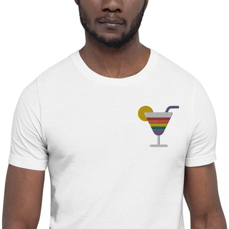 Rainbow Cocktail (Embroidered)-Embroidered T-Shirts-Swish Embassy