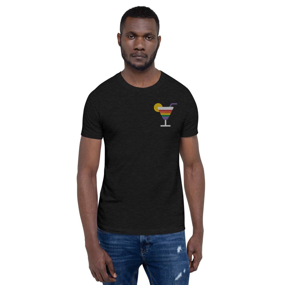 Rainbow Cocktail (Embroidered)-Embroidered T-Shirts-Swish Embassy