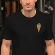 Rainbow Ice Cream (Embroidered)-Embroidered T-Shirts-Swish Embassy