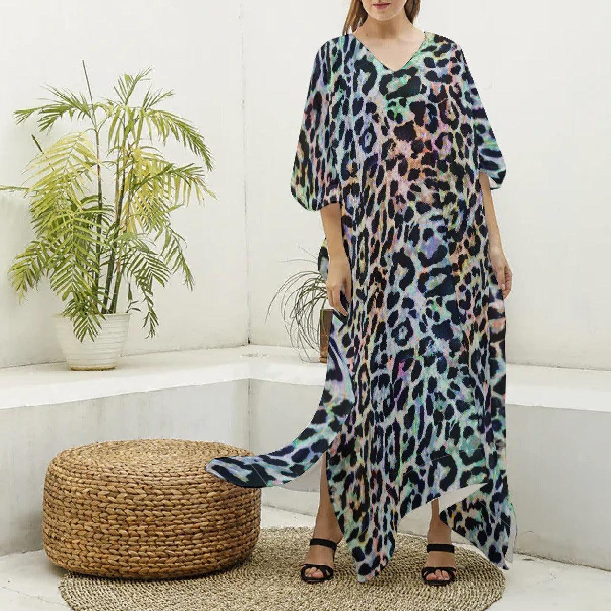 Rainbow Leopard (Kaftan)-Kaftan-Swish Embassy