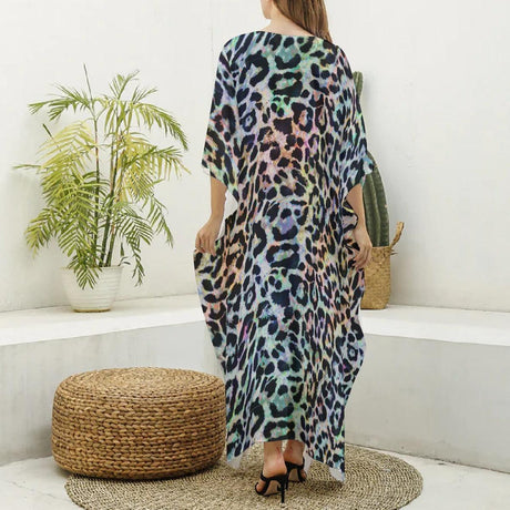 Rainbow Leopard (Kaftan)-Kaftan-Swish Embassy