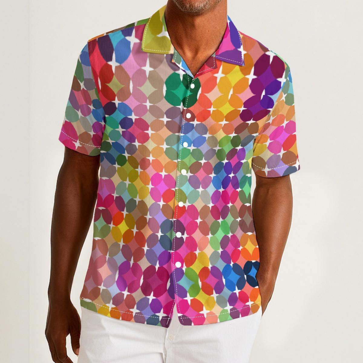 Rainbow Star (Cotton Button Shirt)-Cotton Button Shirt-Swish Embassy