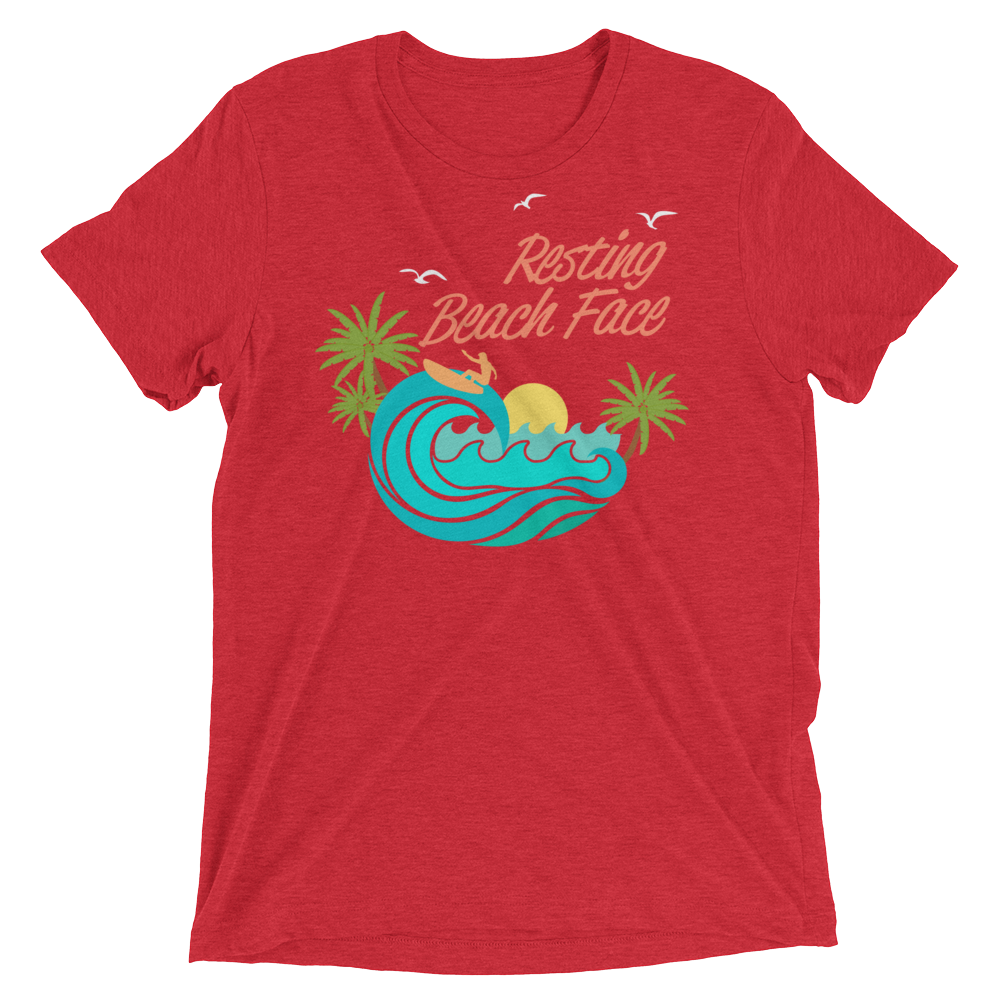 Resting Beach Face (Triblend)-Triblend T-Shirt-Swish Embassy