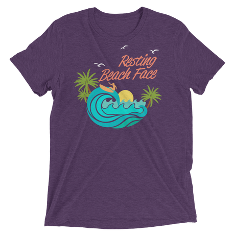 Resting Beach Face (Triblend)-Triblend T-Shirt-Swish Embassy