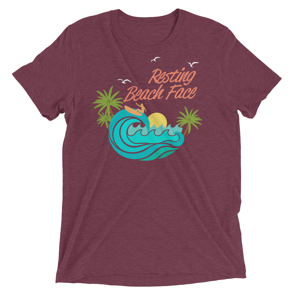 Resting Beach Face (Triblend)-Triblend T-Shirt-Swish Embassy