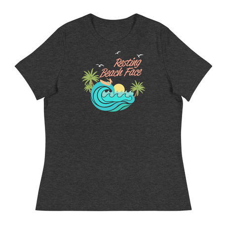 Resting Beach Face (Women's Relaxed T-Shirt)-Women's T-Shirts-Swish Embassy