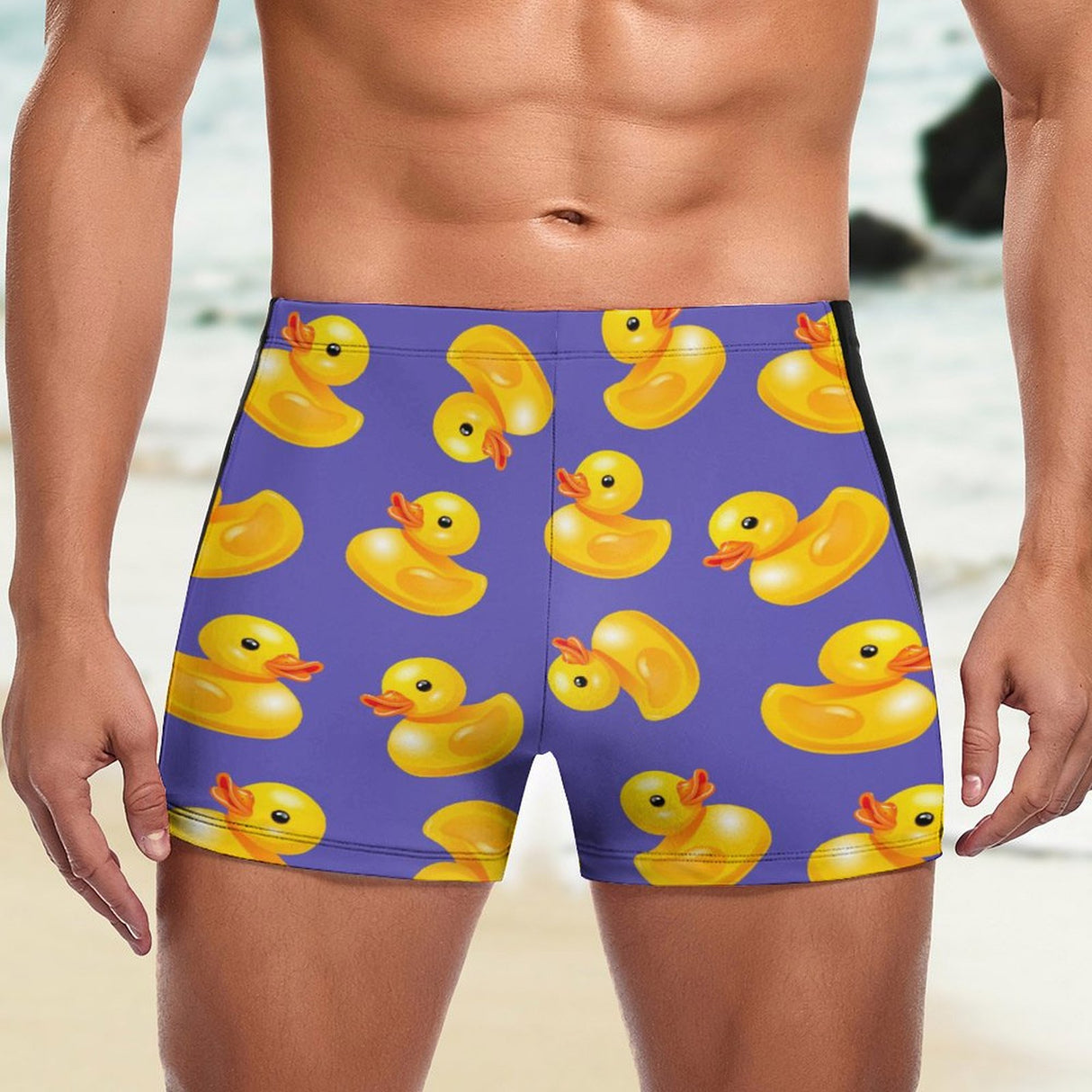 Rubber Ducky (Square Cut Trunks)-Square Cut Trunks-Swish Embassy
