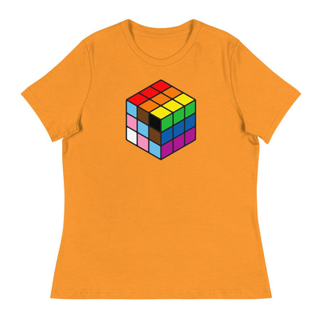 Rubik's Pride (Women's Relaxed T-Shirt)-Women's T-Shirts-Swish Embassy