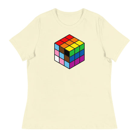 Rubik's Pride (Women's Relaxed T-Shirt)-Women's T-Shirts-Swish Embassy