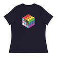 Rubik's Pride (Women's Relaxed T-Shirt)-Women's T-Shirts-Swish Embassy