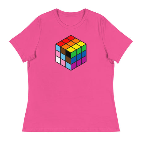 Rubik's Pride (Women's Relaxed T-Shirt)-Women's T-Shirts-Swish Embassy