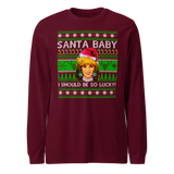 Santa Baby I Should Be So Lucky (Ugly Christmas)-T-Shirts-Swish Embassy