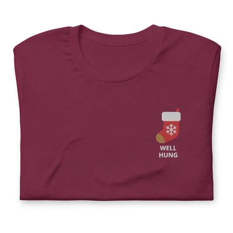 Stocking (Well Hung)-Christmas T-Shirts Embroidery-Swish Embassy