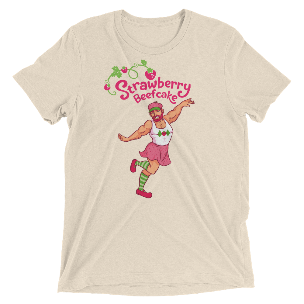 Strawberry Beefcake (Triblend)-Triblend T-Shirt-Swish Embassy