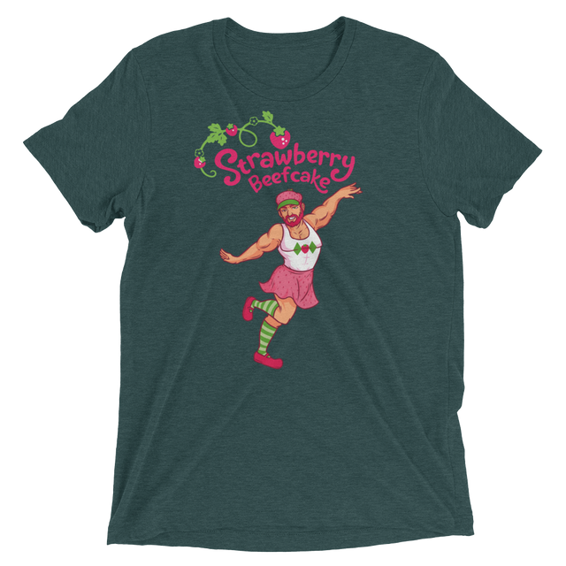 Strawberry Beefcake (Triblend)-Triblend T-Shirt-Swish Embassy