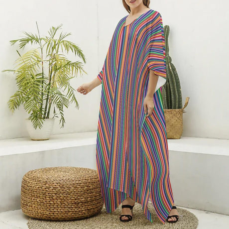 Stunning Stripes (Kaftan)-Kaftan-Swish Embassy