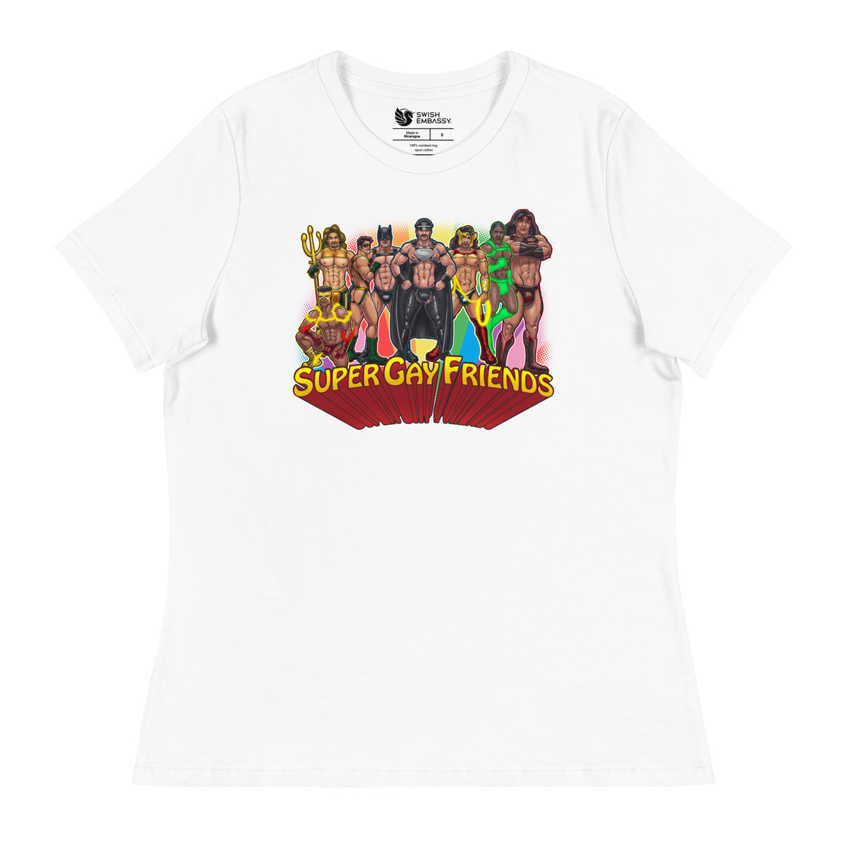 Supergay Friends (Women's Relaxed T-Shirt)-Women's T-Shirts-Swish Embassy