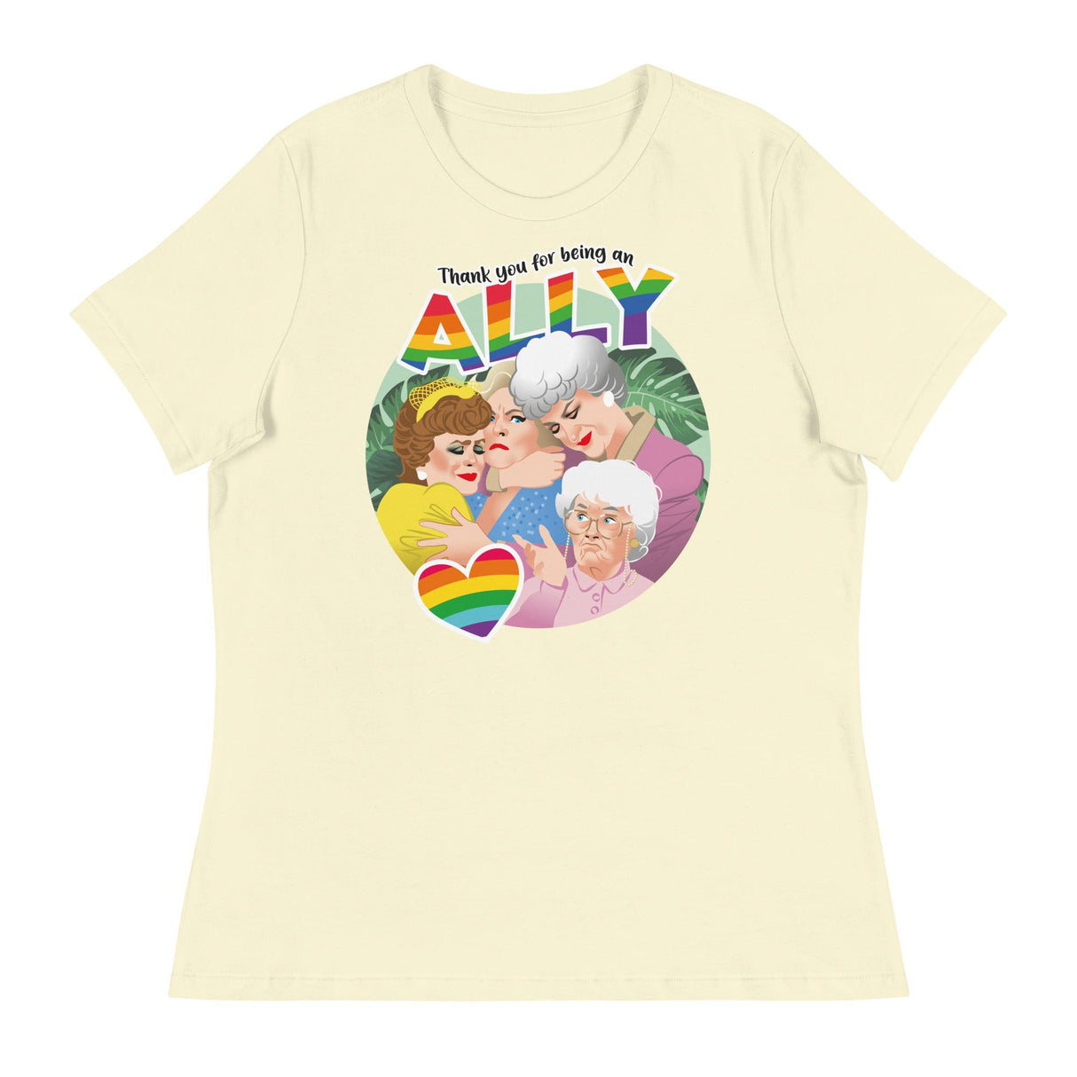 Thank You for Being an Ally (Women's Relaxed T-Shirt)-Women's T-Shirts-Swish Embassy