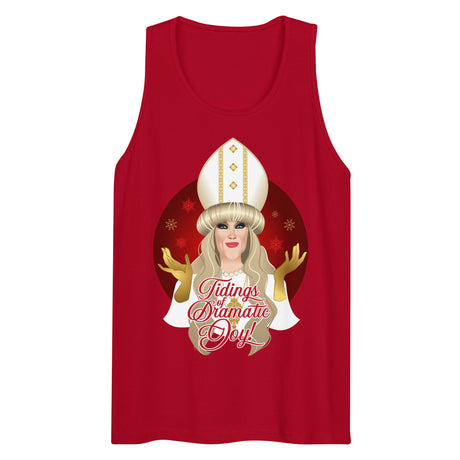 Tidings of Dramatic Joy (Tank top)-Christmas Tank Tops-Swish Embassy