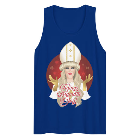 Tidings of Dramatic Joy (Tank top)-Christmas Tank Tops-Swish Embassy