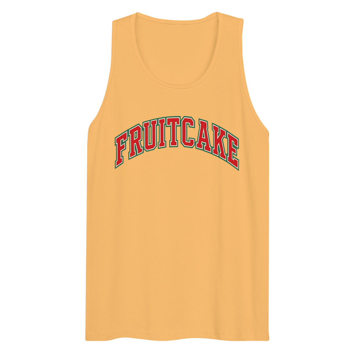 Varsity Fruitcake (Tank top)-Christmas Tank Tops-Swish Embassy