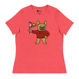 Varsity Pride Puppy (Women's Relaxed T-Shirt)-Women's T-Shirts-Swish Embassy
