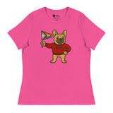 Varsity Pride Puppy (Women's Relaxed T-Shirt)-Women's T-Shirts-Swish Embassy