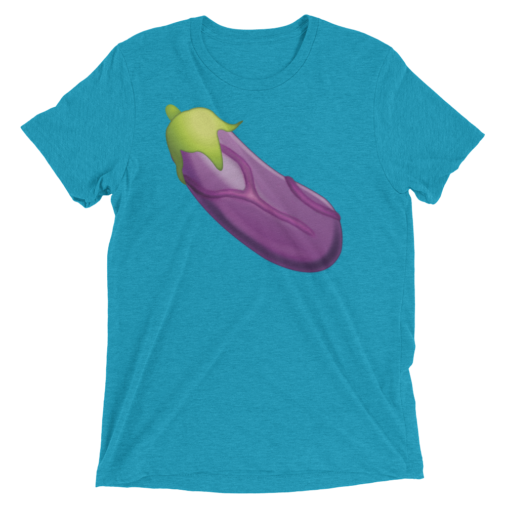 Veiny Eggplant Emoji (Triblend)-Triblend T-Shirt-Swish Embassy